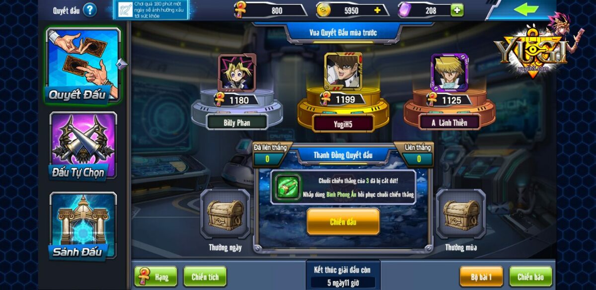 Gameplay của Yugi H5 Apk