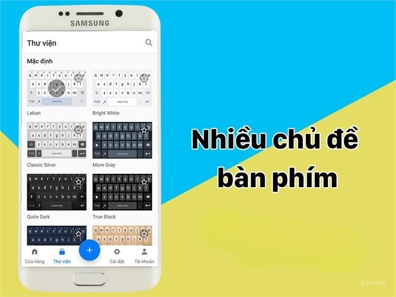 Nhiều chủ đề bàn phím tại laban key apk phiên bản mới nhất