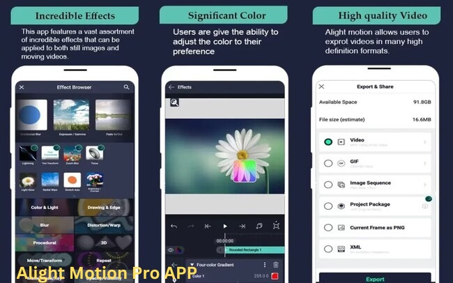 Alight Motion Pro APK: Khung hình đa dạng