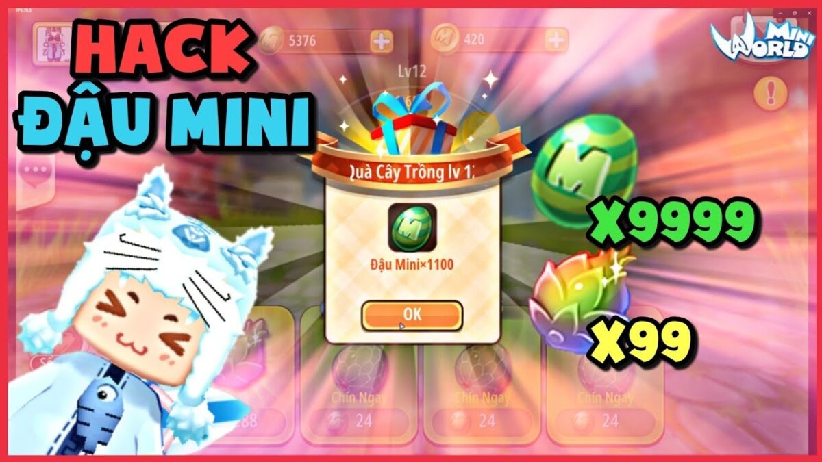 Tính năng hack đậu trong Mini World APK