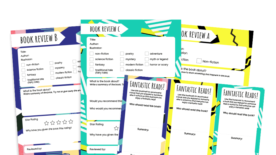year 4 book review template